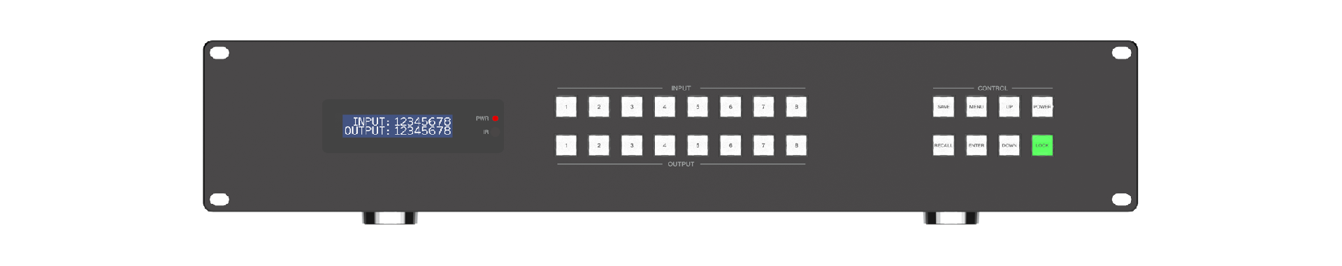 MMPX-MX988M 8x8 Seamless Modular Matrix — MEGRA MATRIX