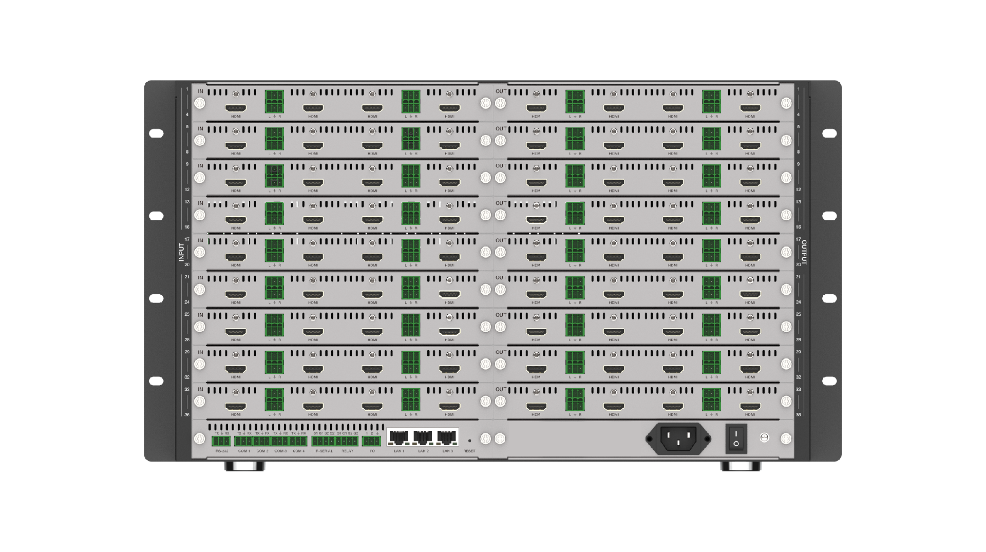 MMPX-MX93636M 36x36 Seamless Modular Matrix — MEGRA MATRIX