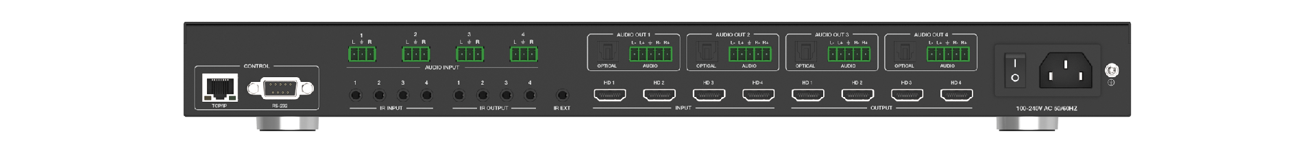 MMPX-MXB44VW 4x4 HDMI Seamless Matrix (Video Wall and Multiview) — MEGRA MATRIX