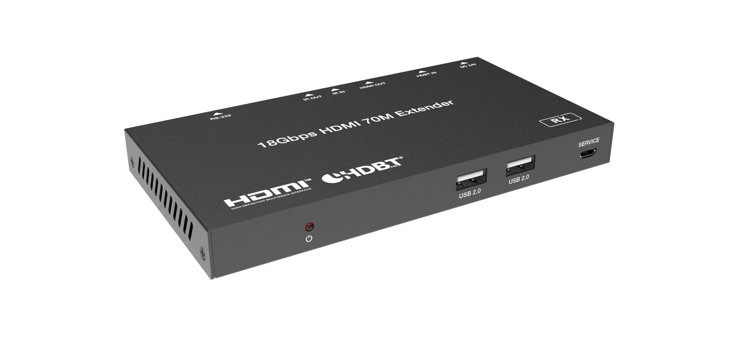 MEPX-EHB70U 4K60 HDBaseT Extender (70m/USB) — MEGRA MATRIX