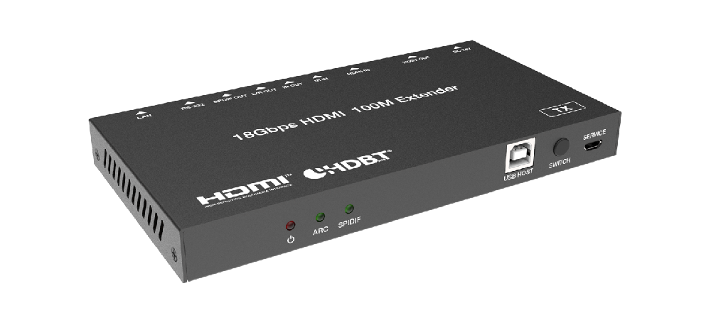 MEPX-EHB100AUE 4K60 HDBaseT Extender (100m/USB) — MEGRA MATRIX