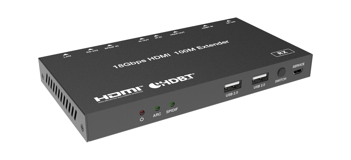 MEPX-EHB100AUE 4K60 HDBaseT Extender (100m/USB) — MEGRA MATRIX