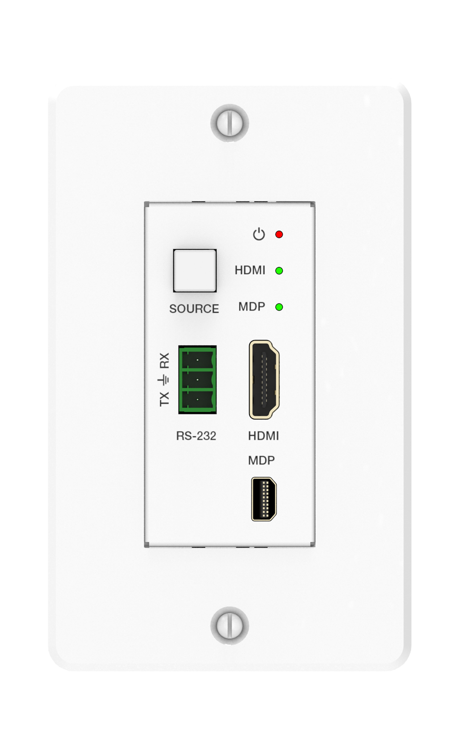 MEPX-WP10HDW 4K60 HDBaseT Wall Plate (70m/DP/HDMI/US-1GANG) — MEGRA MATRIX
