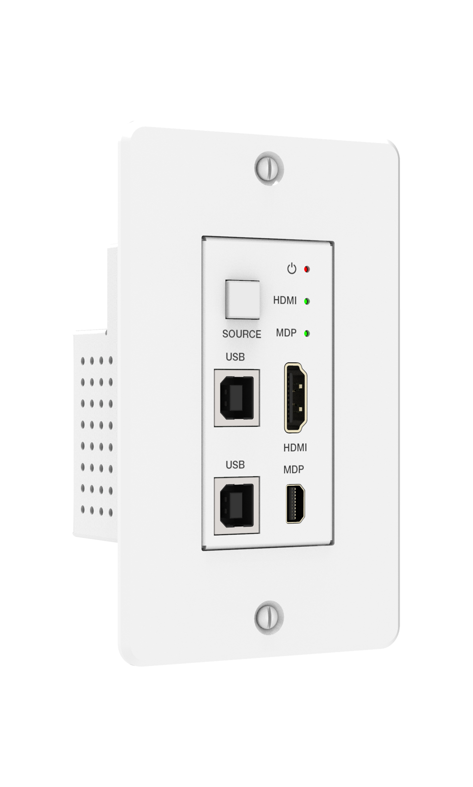 MEPX-WP20HDW 4K60 HDBaseT Wall Plate (70m/DP/HDMI/USB/US-1GANG) — MEGRA MATRIX
