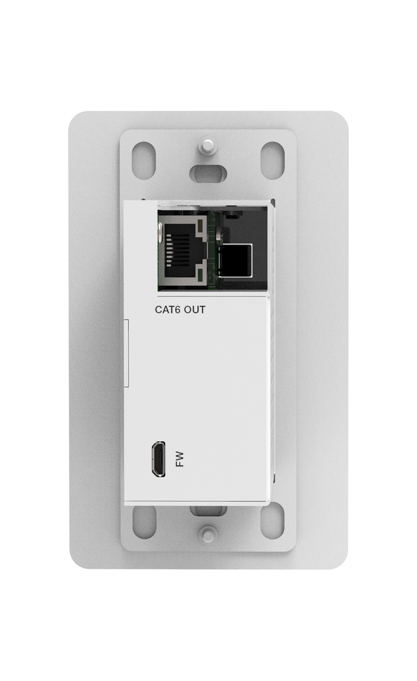 MEPX-WP50HDW 4K60 CAT Wall Plate (50m/DP/HDMI/US-1GANG) — MEGRA MATRIX