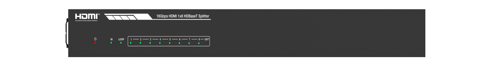 MSPL-SPB18H150 1x8 4K60 HDBaseT Splitter (150m) — MEGRA MATRIX