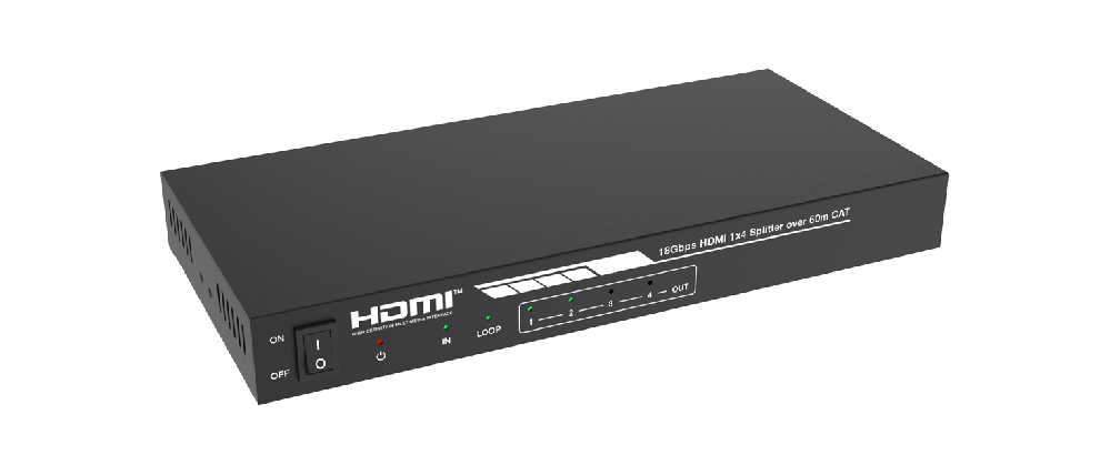 MSPL-SPB14D60 1x4 4K60 CAT Splitter (60m) — MEGRA MATRIX
