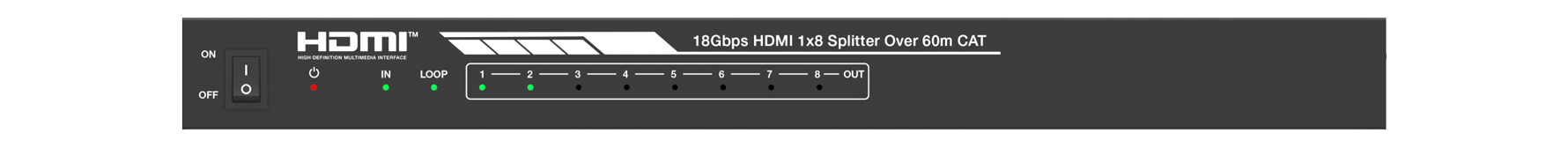 MSPL-SPB18D60 1x8 4K60 CAT Splitter (60m) — MEGRA MATRIX