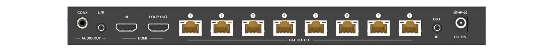 MSPL-SPB18D60 1x8 4K60 CAT Splitter (60m) — MEGRA MATRIX