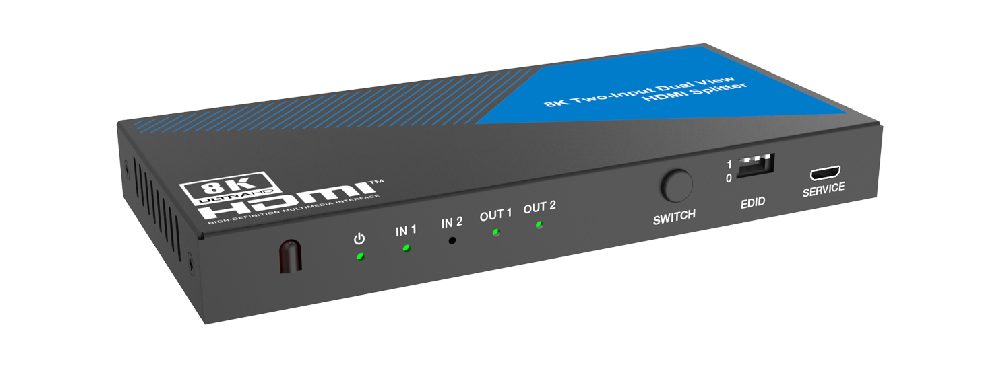 MSPX-SPC22 2x1/1x2 8K HDMI Switcher and Splitter — MEGRA MATRIX