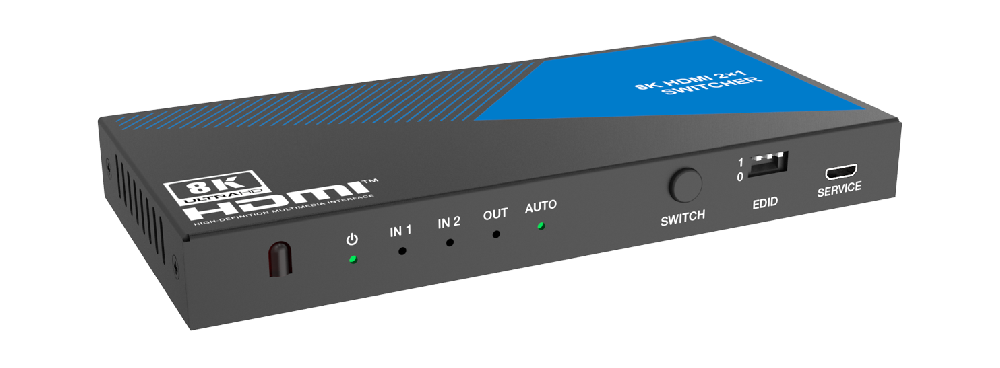 MSPX-SWC21A 2x1 8K HDMI Switcher (Audio Breakout) — MEGRA MATRIX