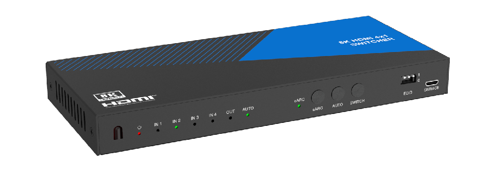 MSPX-SWC41A 4x1 8K HDMI Switcher (Audio Breakout) — MEGRA MATRIX
