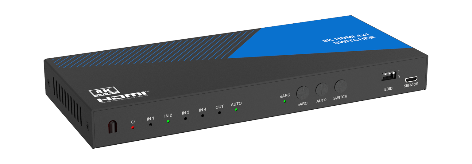 MSPX-SWC41A 4x1 8K HDMI Switcher (Audio Breakout) — MEGRA MATRIX