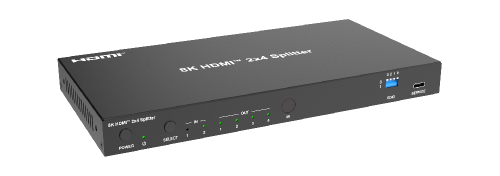 MSPL-SPC24AP 48Gbps 2x4 HDMI Splitter — MEGRA MATRIX