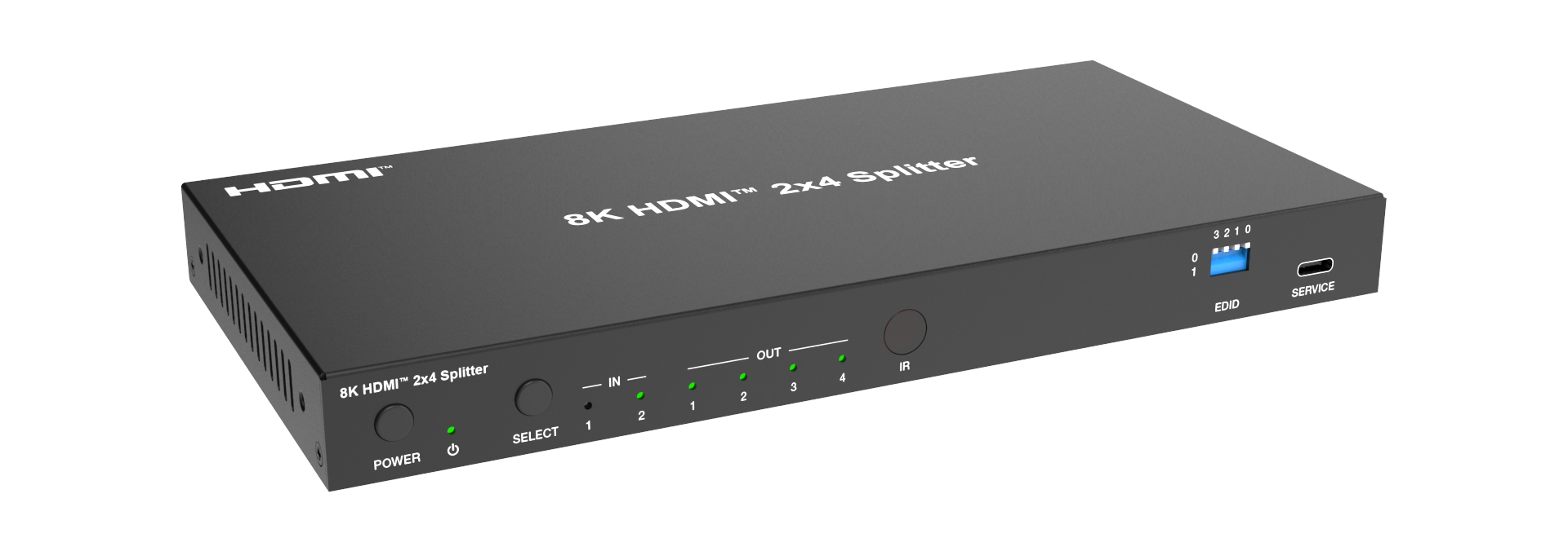 MSPL-SPC24AP 48Gbps 2x4 HDMI Splitter — MEGRA MATRIX