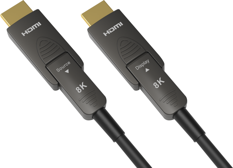 MAOC-HD21SS HDMI AOC Hybrid Fiber Optic Cable (with Detachable TX&RX Connectors) 5-100m — MEGRA MATRIX